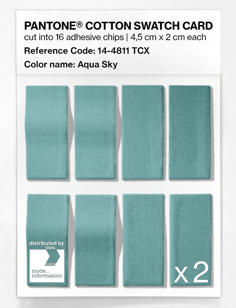 Product image 5 of the product “PANTONE® COTTON SWATCH CARD 14-4811 TCX Aqua Sky ”