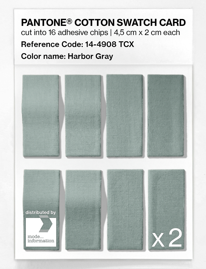 Product image 5 of the product “PANTONE® COTTON SWATCH CARD 14-4908 TCX Harbor Gray ”