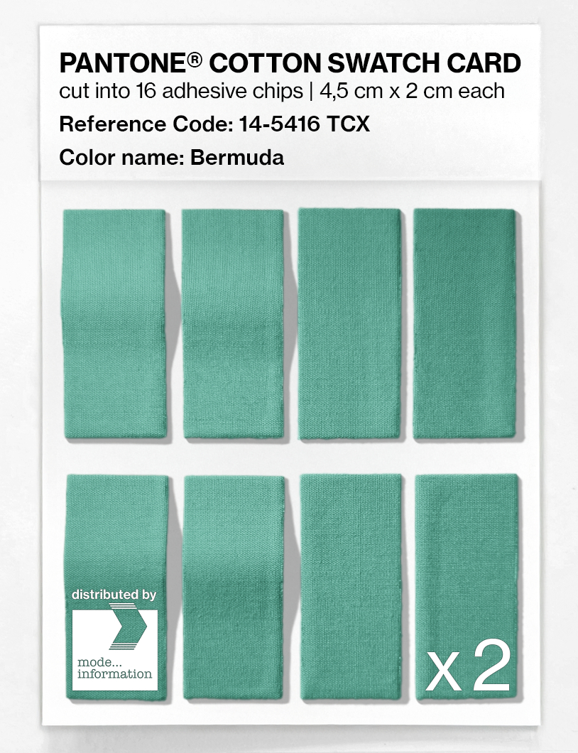 Product image 5 of the product “PANTONE® COTTON SWATCH CARD 14-5416 TCX Bermuda ”