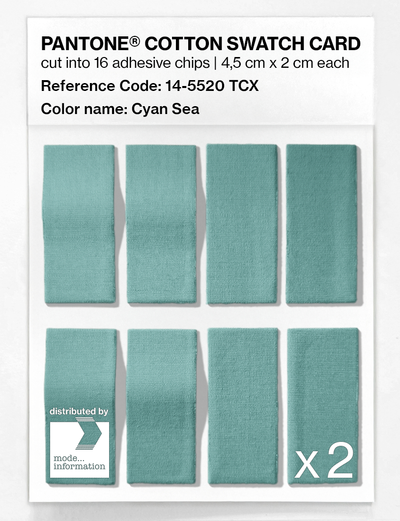 Artikelbild 5 des Artikels “PANTONE® COTTON SWATCH CARD 14-5520 TCX Cyan Sea “