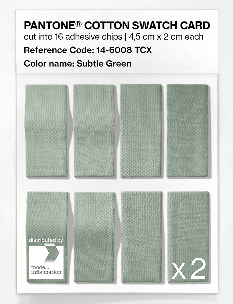 Product image 5 of the product “PANTONE® COTTON SWATCH CARD 14-6008 TCX Subtle Green ”