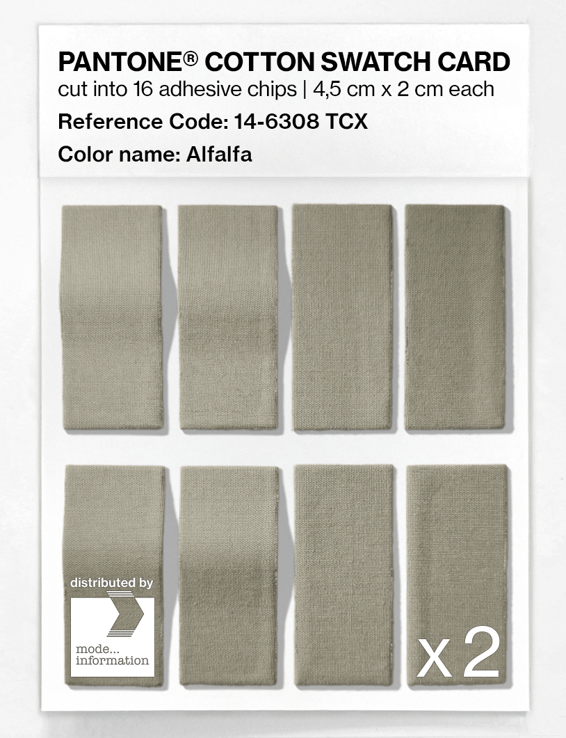 Product image 5 of the product “PANTONE® COTTON SWATCH CARD 14-6308 TCX Alfalfa ”