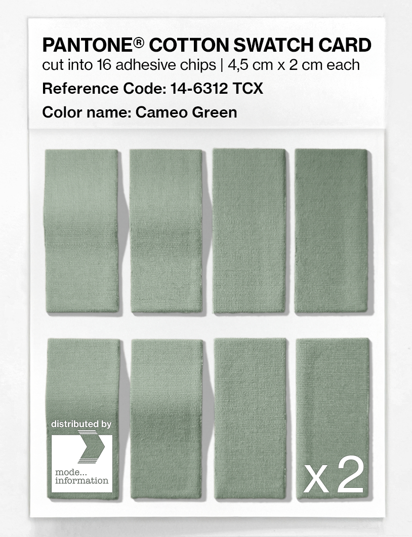 Artikelbild 5 des Artikels “PANTONE® COTTON SWATCH CARD 14-6312 TCX Cameo Green “