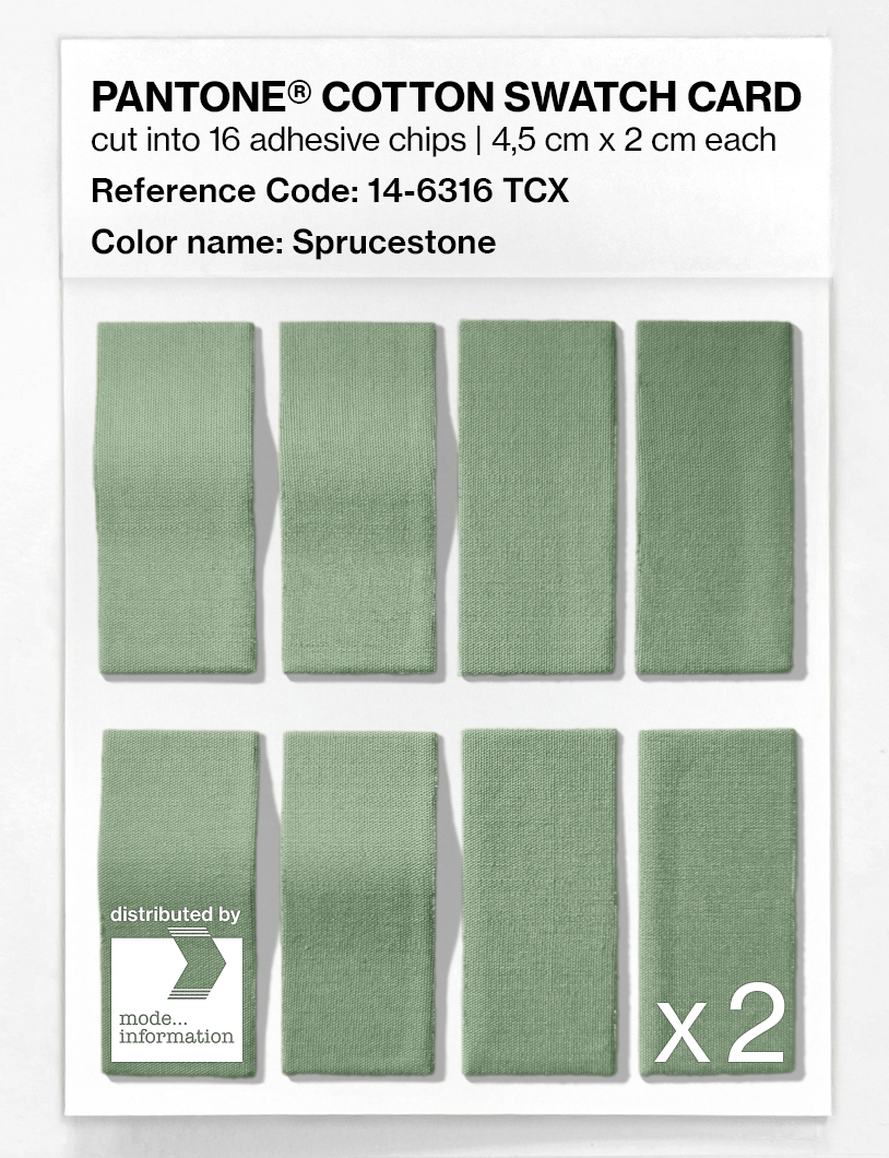 Product image 5 of the product “PANTONE® COTTON SWATCH CARD 14-6316 TCX Sprucestone ”