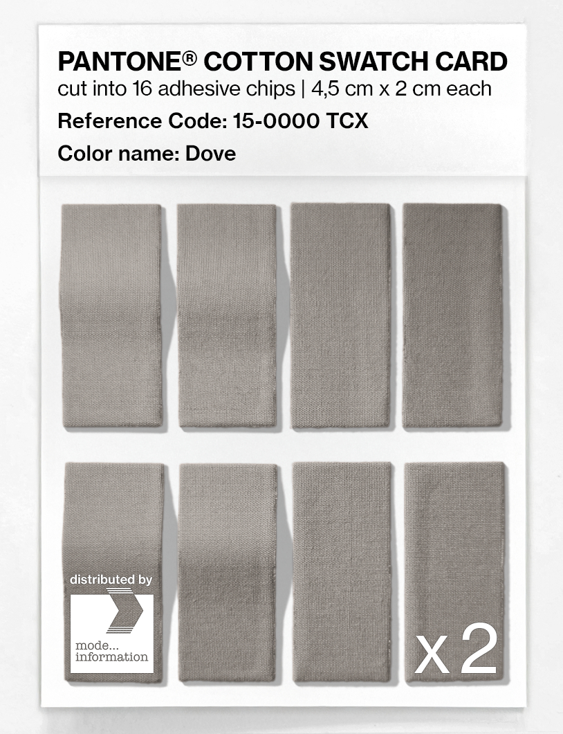 Product image 5 of the product “PANTONE® COTTON SWATCH CARD 15-0000 TCX Dove ”