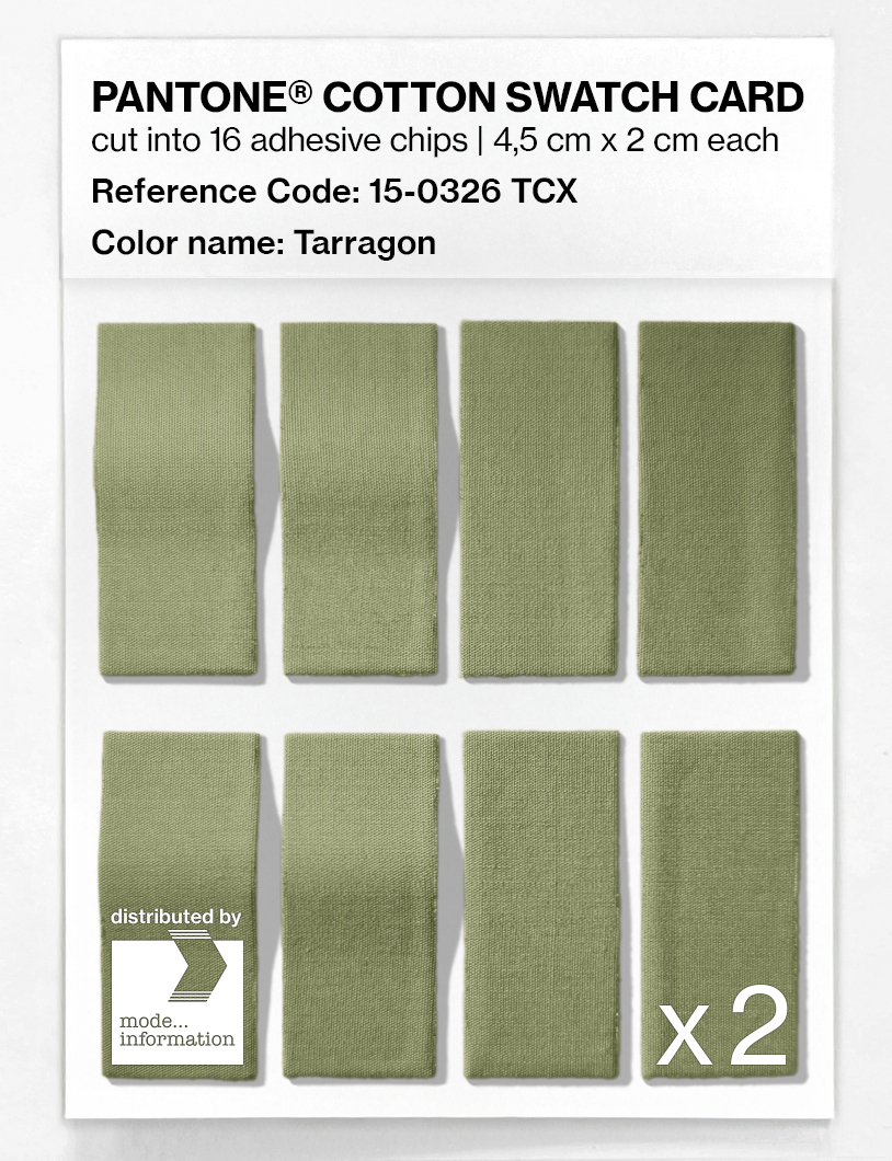 Product image 5 of the product “PANTONE® COTTON SWATCH CARD 15-0326 TCX Tarragon ”