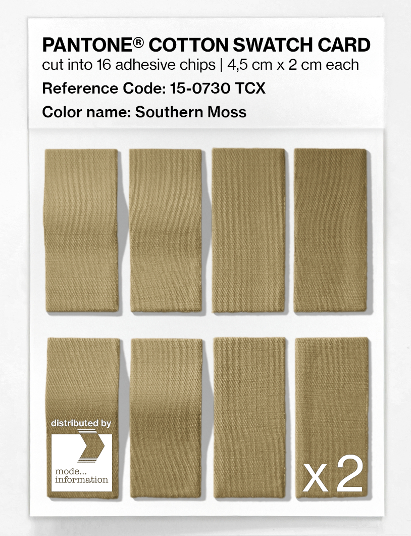 Product image 5 of the product “PANTONE® COTTON SWATCH CARD 15-0730 TCX Southern Moss ”