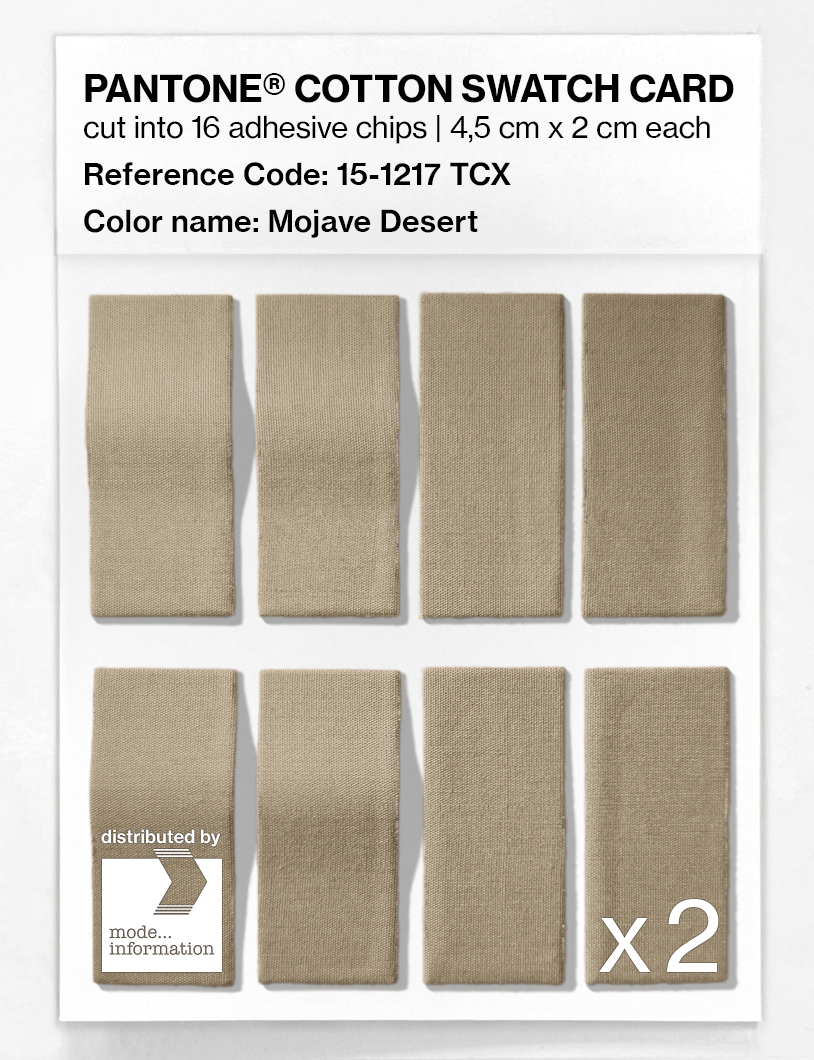 Product image 5 of the product “PANTONE® COTTON SWATCH CARD 15-1217 TCX Mojave Desert ”