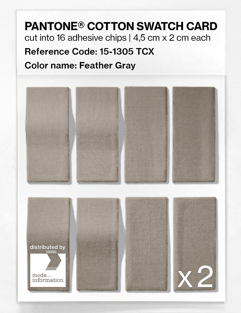 Artikelbild 5 des Artikels “PANTONE® COTTON SWATCH CARD 15-1305 TCX Feather Gray “