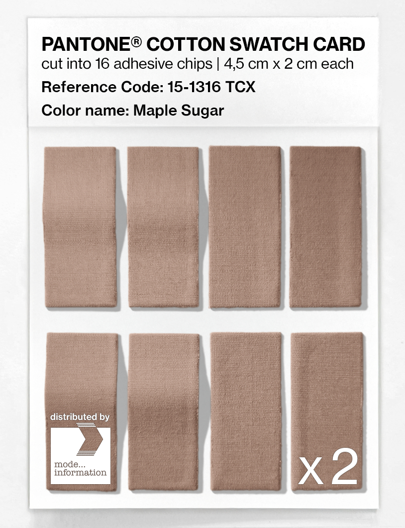 Product image 5 of the product “PANTONE® COTTON SWATCH CARD 15-1316 TCX Maple Sugar ”