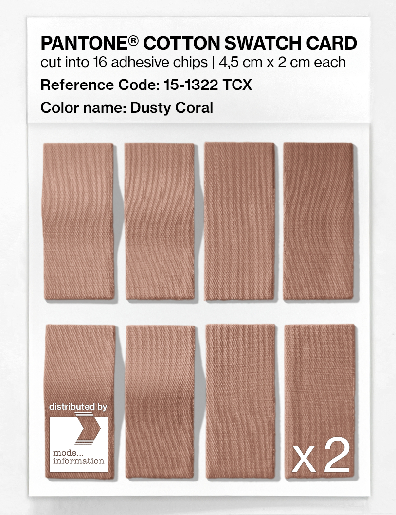 Product image 5 of the product “PANTONE® COTTON SWATCH CARD 15-1322 TCX Dusty Coral ”