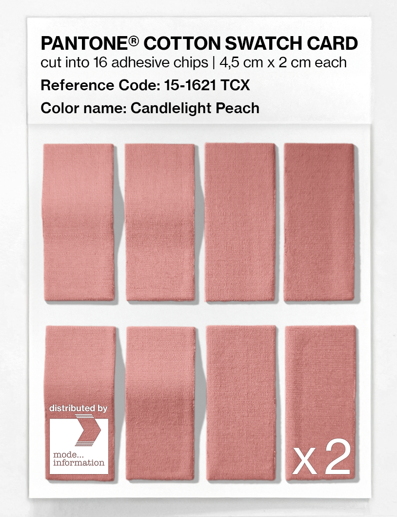 Product image 5 of the product “PANTONE® COTTON SWATCH CARD 15-1621 TCX Candlelight Peach ”