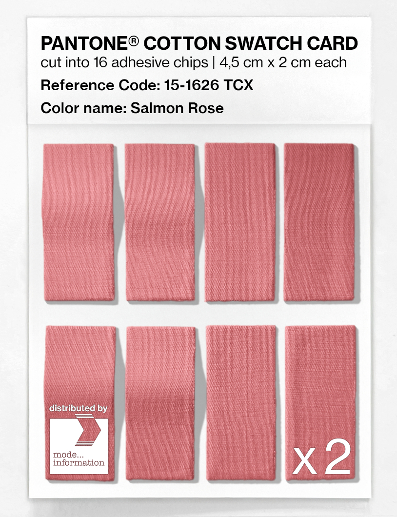 Product image 5 of the product “PANTONE® COTTON SWATCH CARD 15-1626 TCX Salmon Rose ”