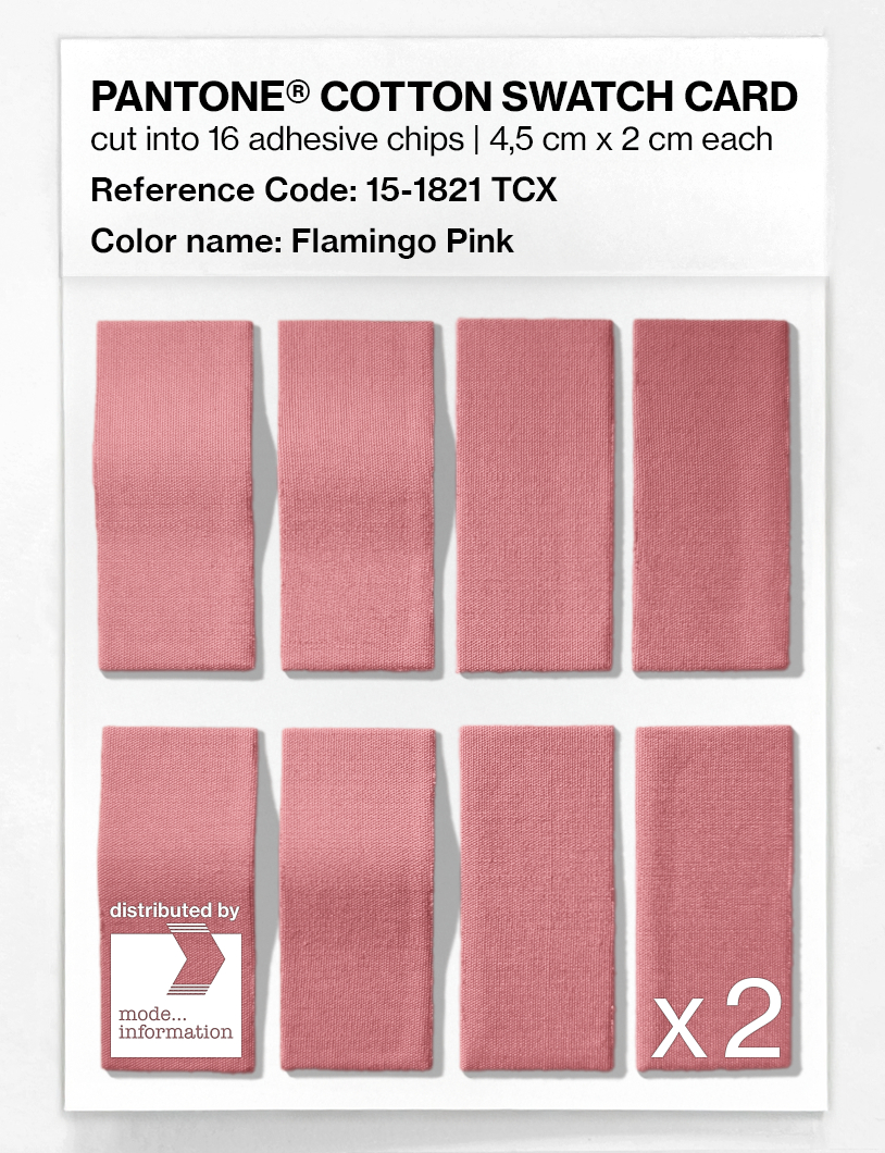 Product image 5 of the product “PANTONE® COTTON SWATCH CARD 15-1821 TCX Flamingo Pink ”