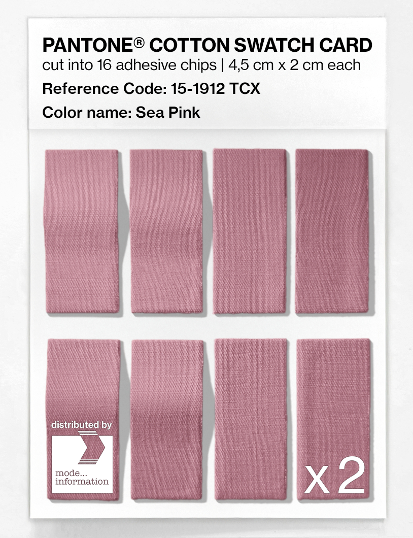 Product image 5 of the product “PANTONE® COTTON SWATCH CARD 15-1912 TCX Sea Pink ”