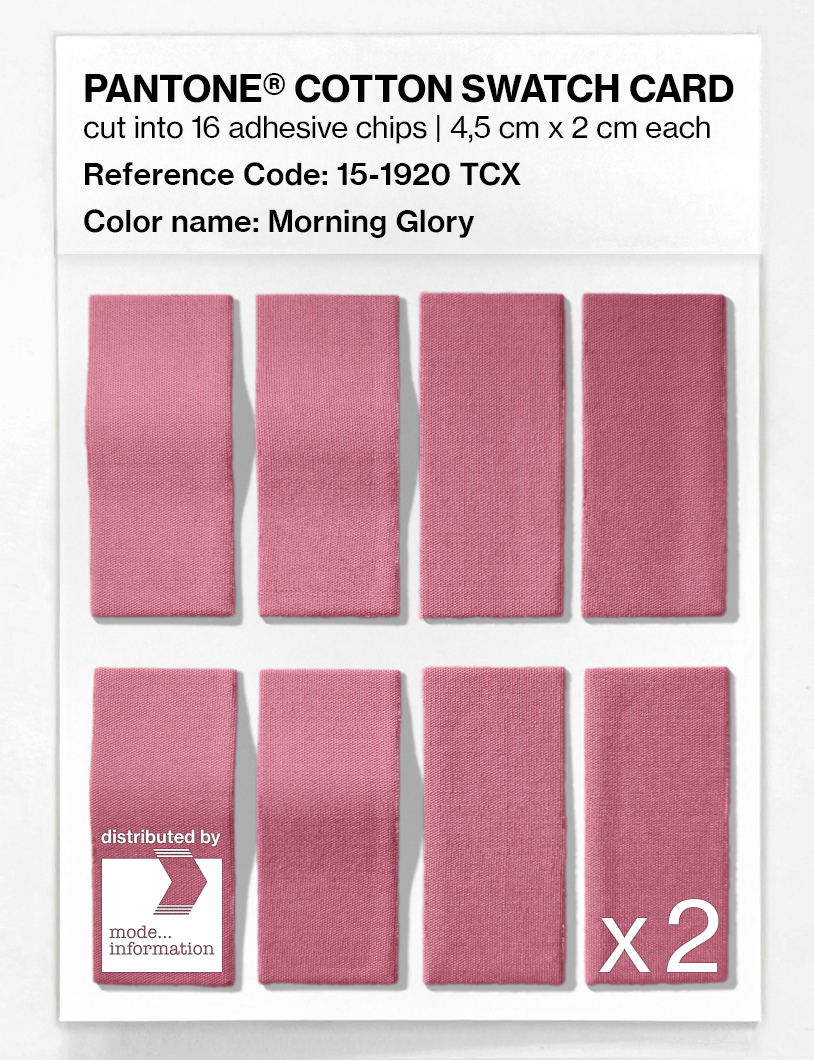 Product image 5 of the product “PANTONE® COTTON SWATCH CARD 15-1920 TCX Morning Glory ”
