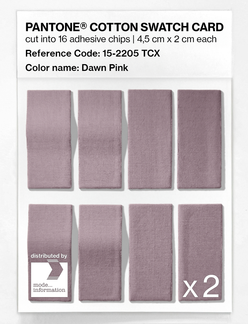 Product image 5 of the product “PANTONE® COTTON SWATCH CARD 15-2205 TCX Dawn Pink ”