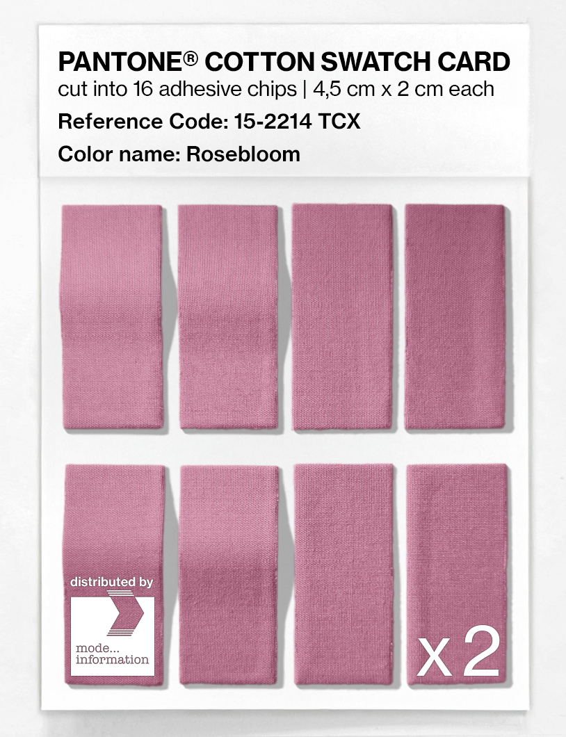 Product image 5 of the product “PANTONE® COTTON SWATCH CARD 15-2214 TCX Rosebloom ”