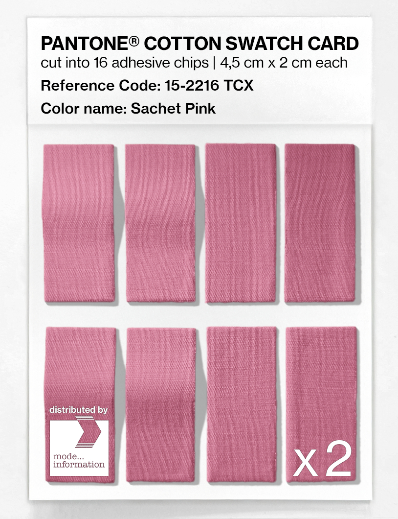 Product image 5 of the product “PANTONE® COTTON SWATCH CARD 15-2216 TCX Sachet Pink ”