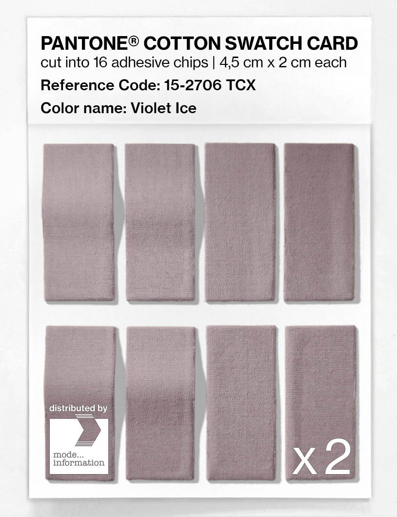 Product image 5 of the product “PANTONE® COTTON SWATCH CARD 15-2706 TCX Violet Ice ”