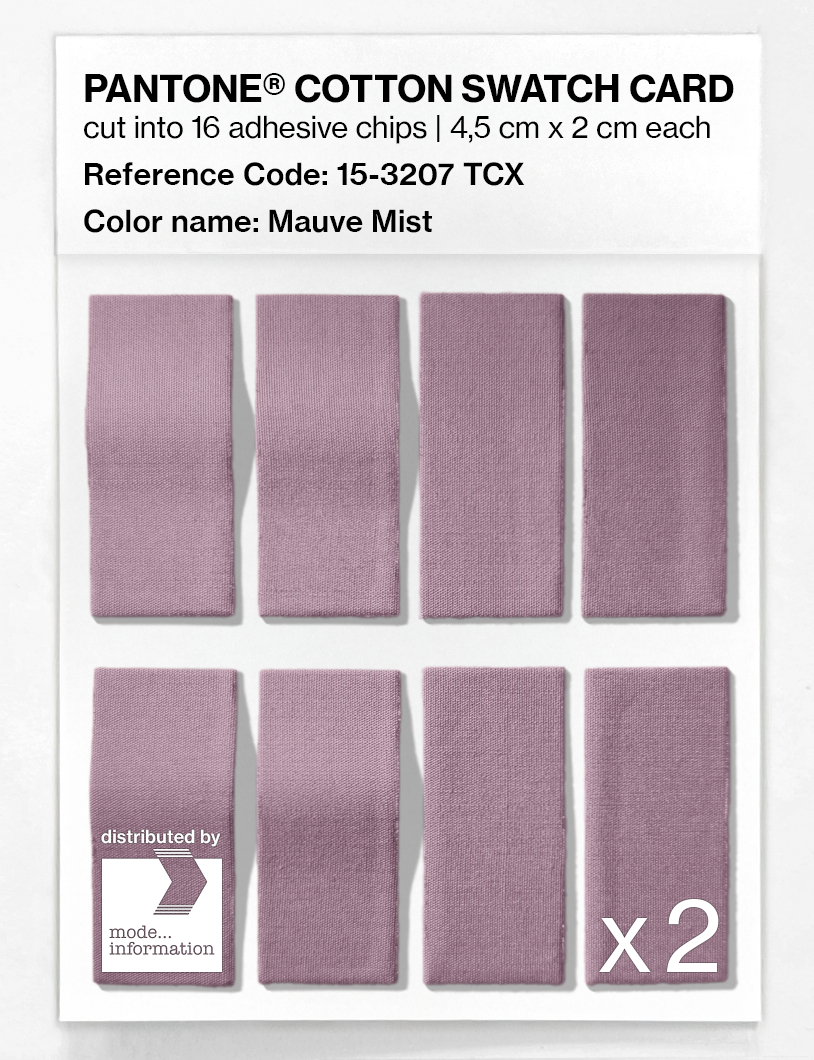 Product image 5 of the product “PANTONE® COTTON SWATCH CARD 15-3207 TCX Mauve Mist ”