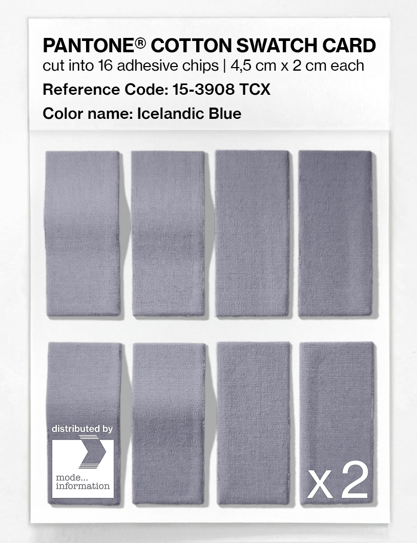 Product image 5 of the product “PANTONE® COTTON SWATCH CARD 15-3908 TCX Icelandic Blue ”