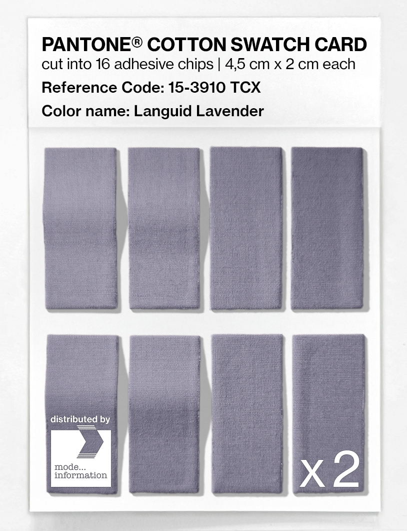 Product image 5 of the product “PANTONE® COTTON SWATCH CARD 15-3910 TCX Languid Lavender ”