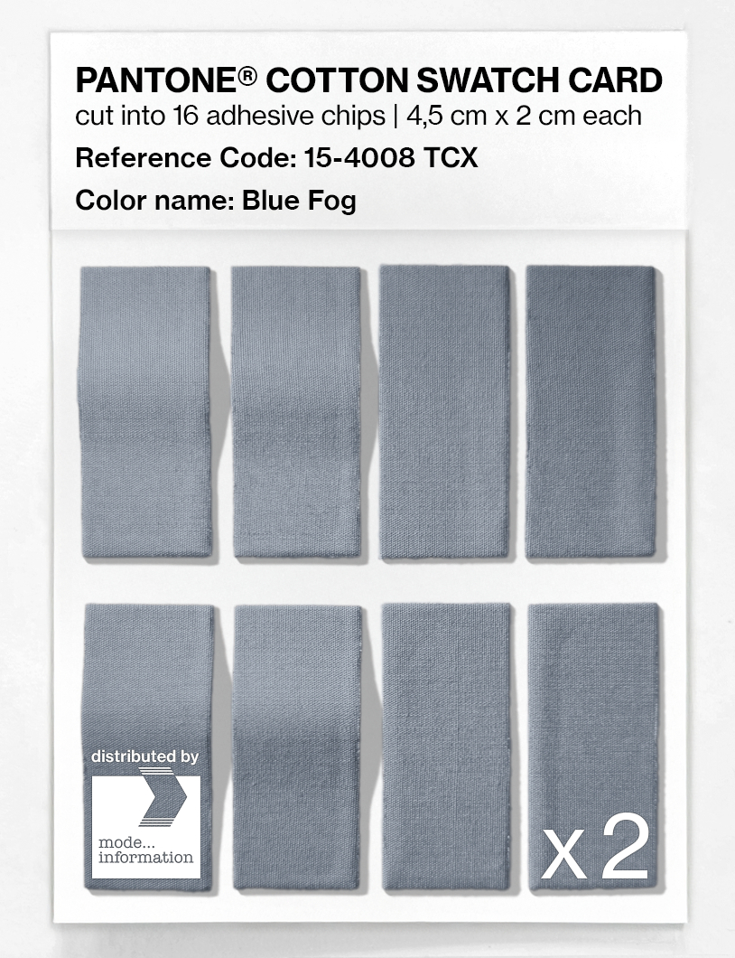 Product image 5 of the product “PANTONE® COTTON SWATCH CARD 15-4008 TCX Blue Fog ”