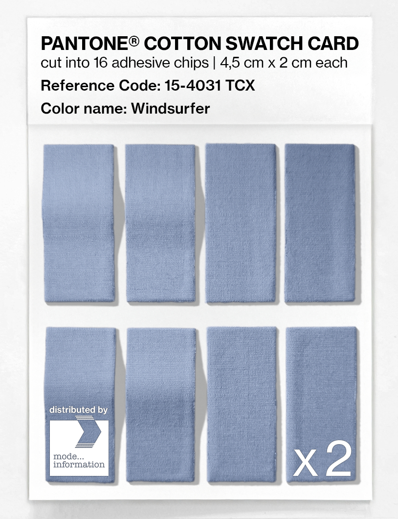 Artikelbild 5 des Artikels “PANTONE® COTTON SWATCH CARD 15-4031 TCX Windsurfer “