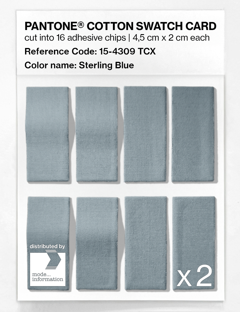 Product image 5 of the product “PANTONE® COTTON SWATCH CARD 15-4309 TCX Sterling Blue ”