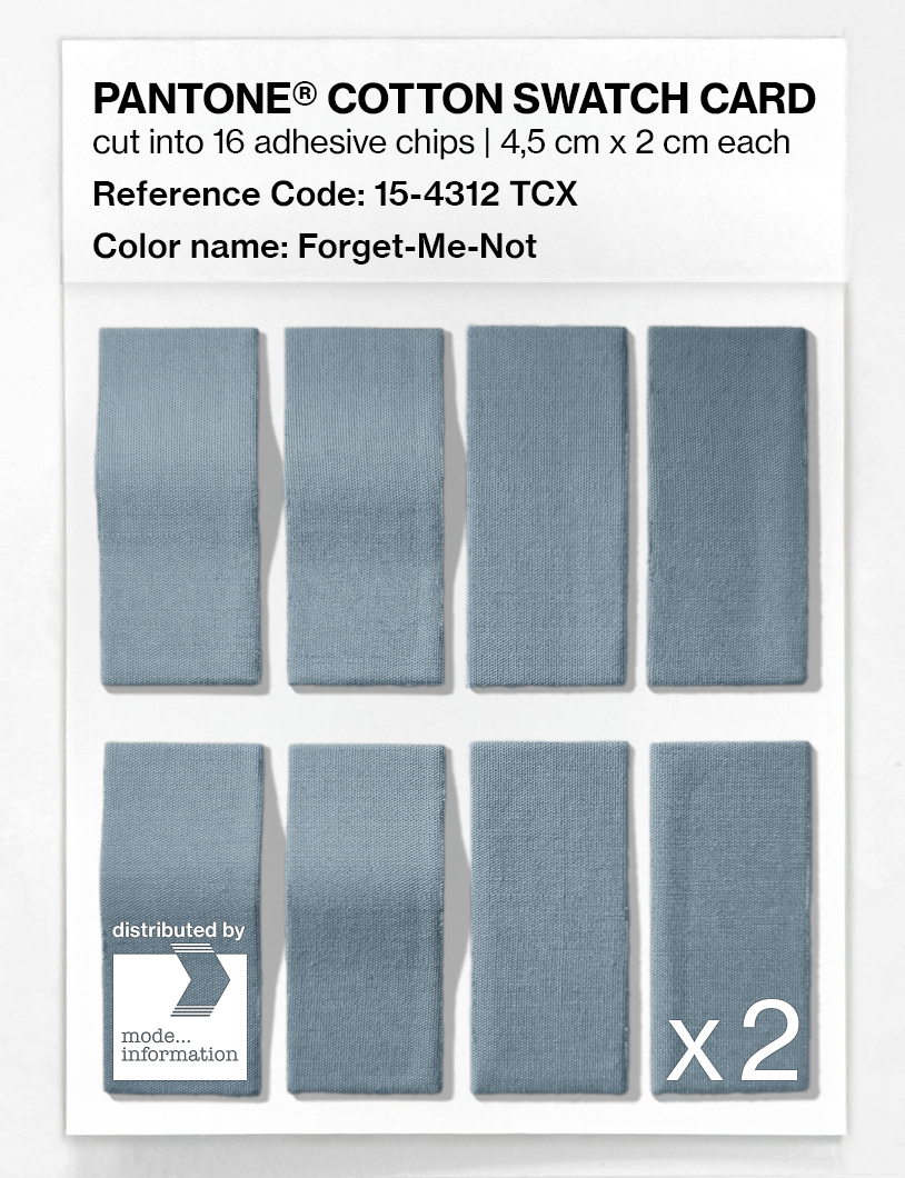 Product image 5 of the product “PANTONE® COTTON SWATCH CARD 15-4312 TCX Forget-Me-Not ”
