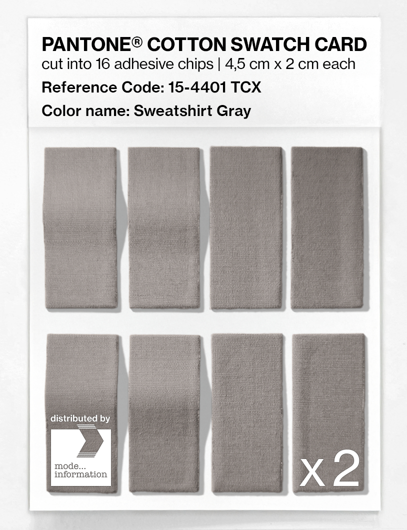 Artikelbild 5 des Artikels “PANTONE® COTTON SWATCH CARD 15-4401 TCX Sweatshirt Gray “