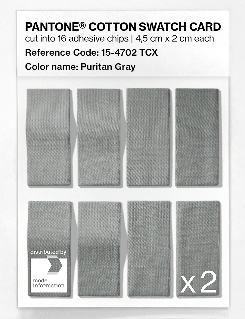 Artikelbild 5 des Artikels “PANTONE® COTTON SWATCH CARD 15-4702 TCX Puritan Gray “