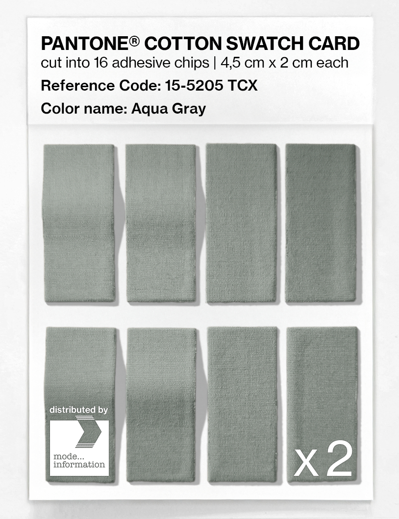 Artikelbild 5 des Artikels “PANTONE® COTTON SWATCH CARD 15-5205 TCX Aqua Gray “