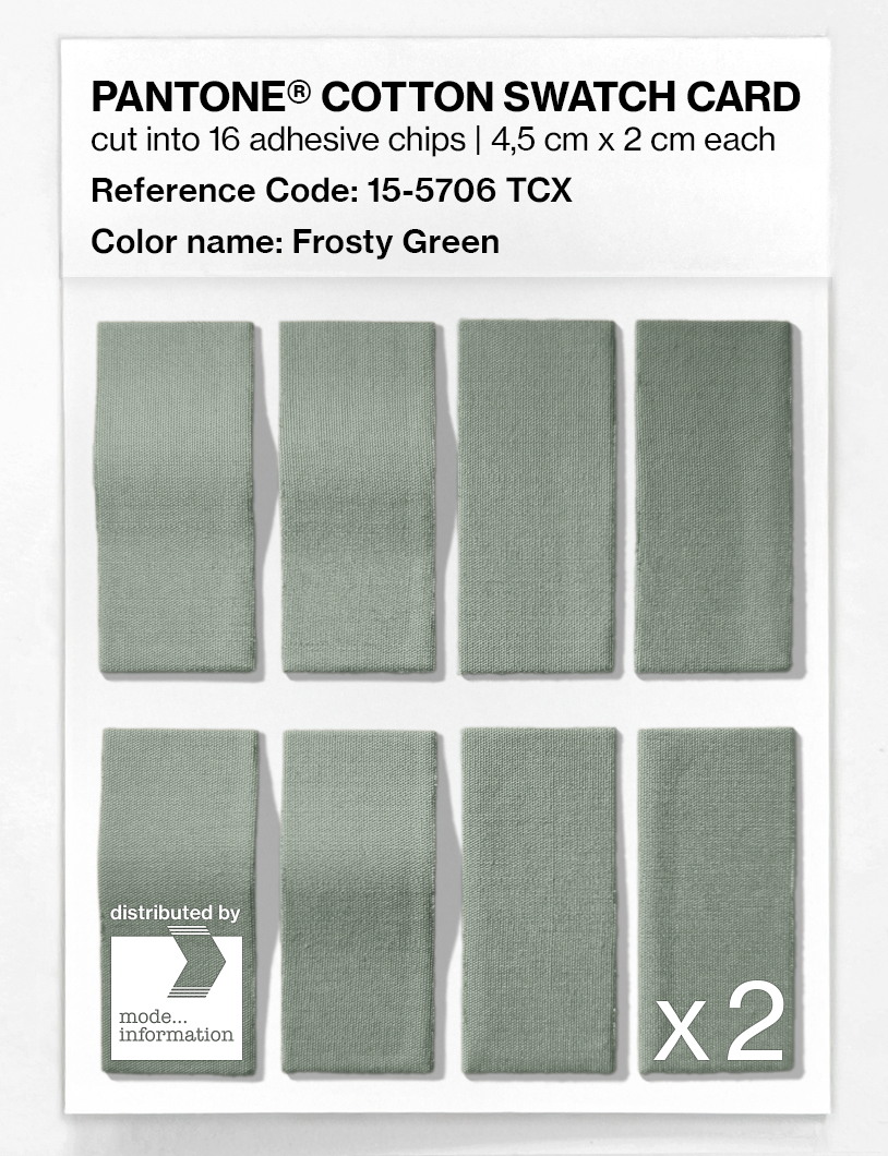Artikelbild 5 des Artikels “PANTONE® COTTON SWATCH CARD 15-5706 TCX Frosty Green “