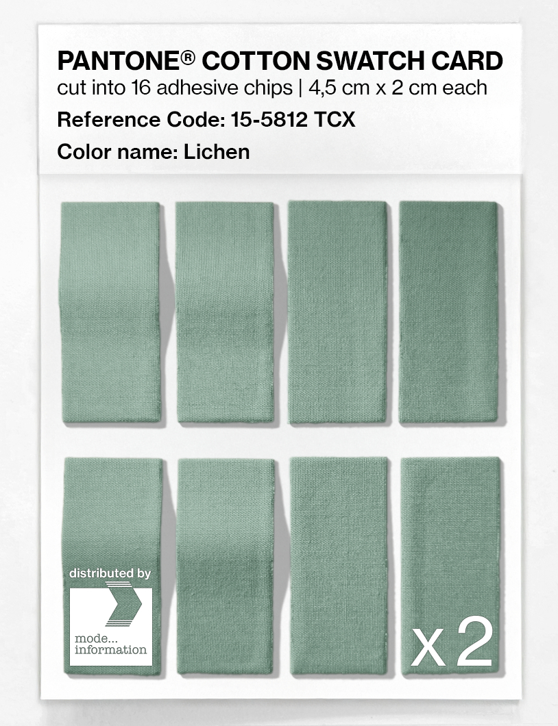 Product image 5 of the product “PANTONE® COTTON SWATCH CARD 15-5812 TCX Lichen ”