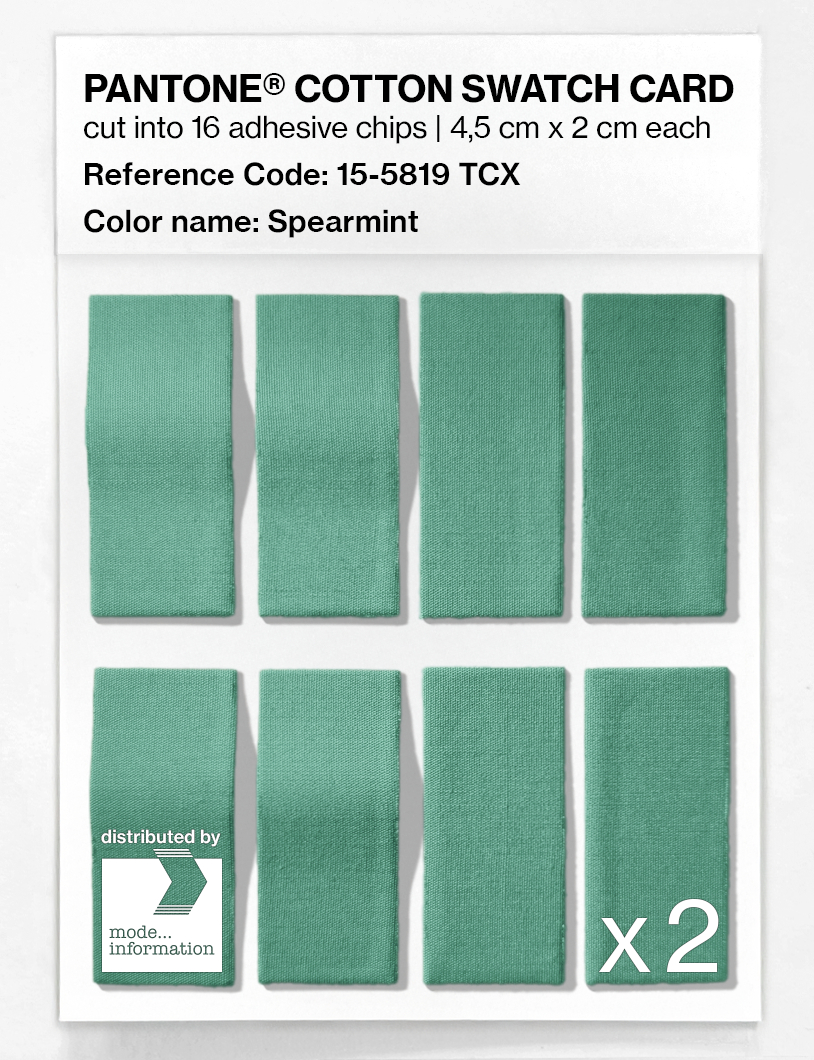 Product image 5 of the product “PANTONE® COTTON SWATCH CARD 15-5819 TCX Spearmint ”