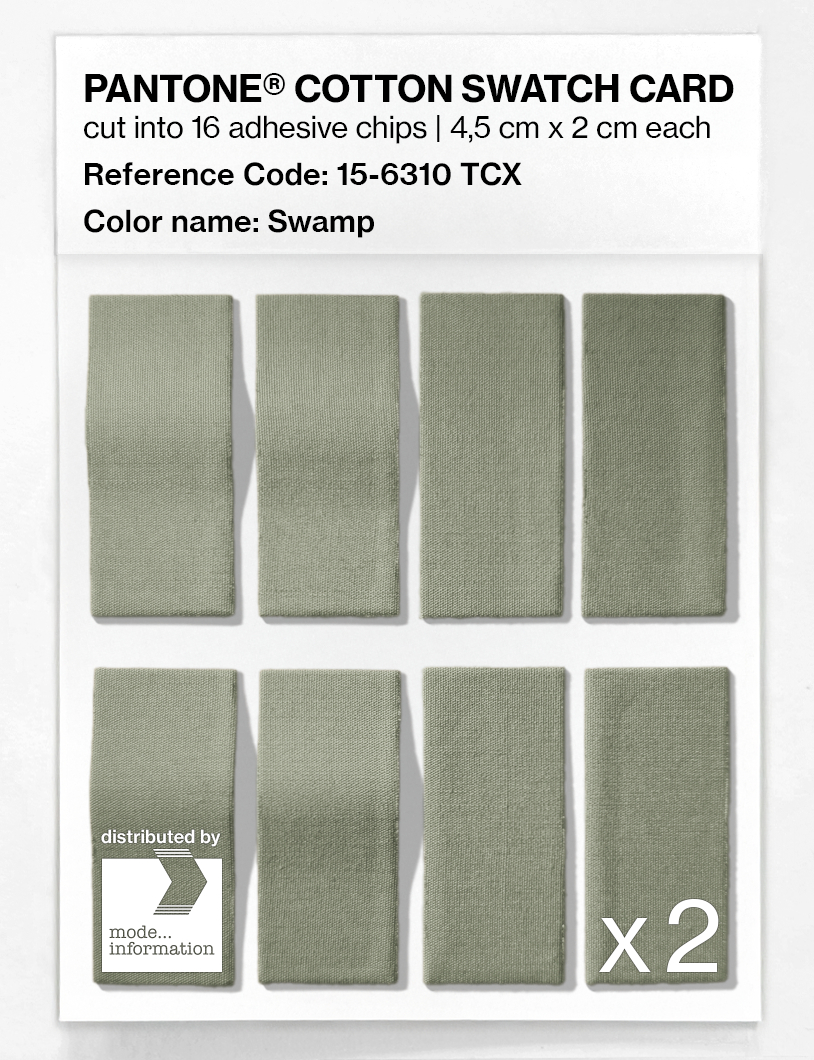 Product image 5 of the product “PANTONE® COTTON SWATCH CARD 15-6310 TCX Swamp ”
