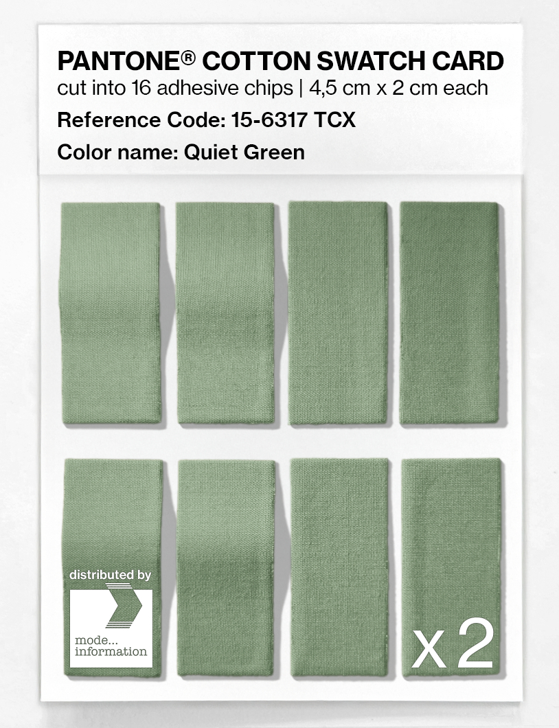 Product image 5 of the product “PANTONE® COTTON SWATCH CARD 15-6317 TCX Quiet Green ”