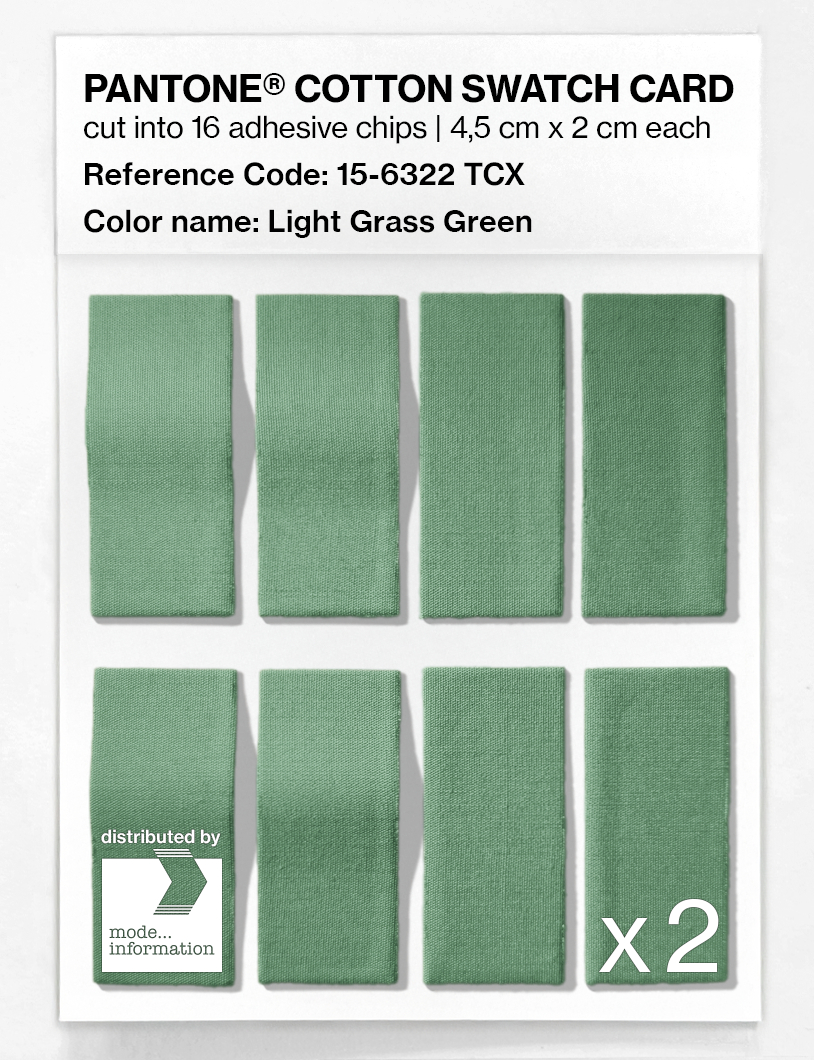Product image 5 of the product “PANTONE® COTTON SWATCH CARD 15-6322 TCX Light Grass Green ”