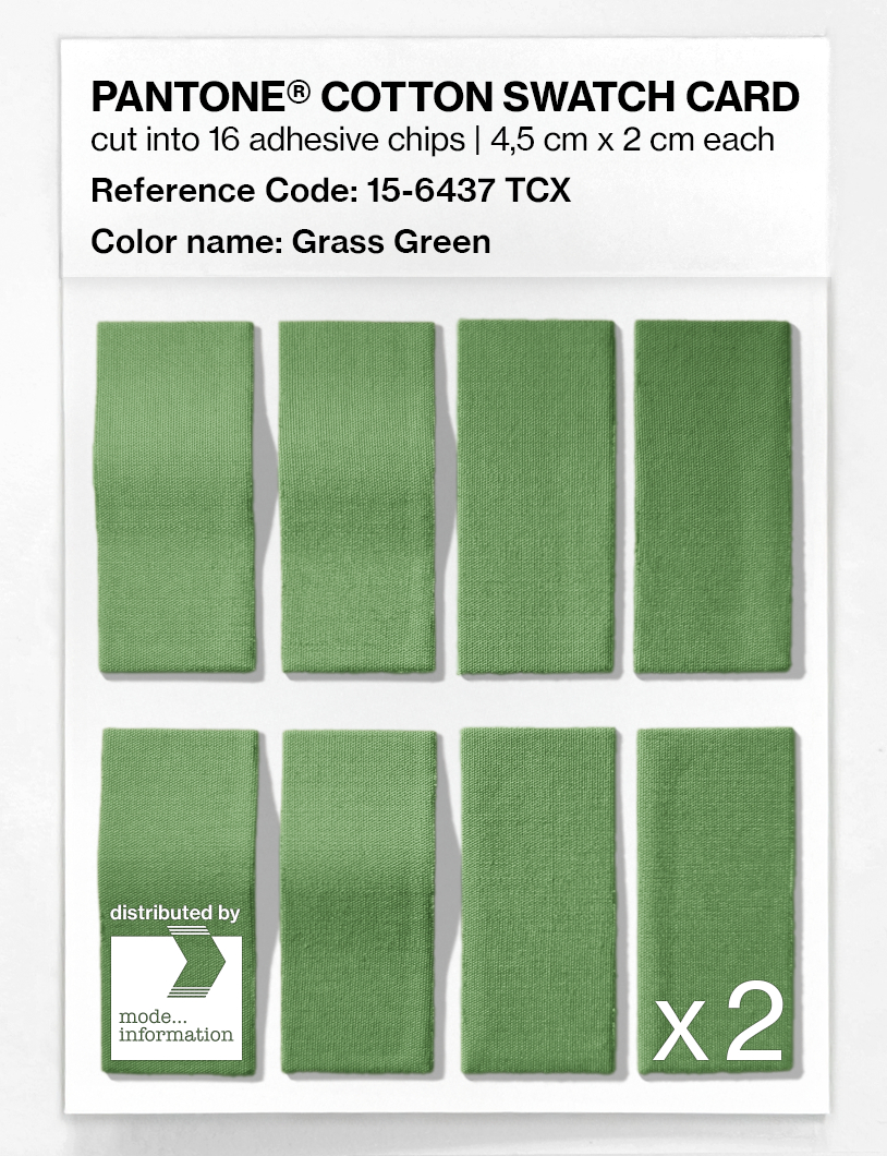 Product image 5 of the product “PANTONE® COTTON SWATCH CARD 15-6437 TCX Grass Green ”
