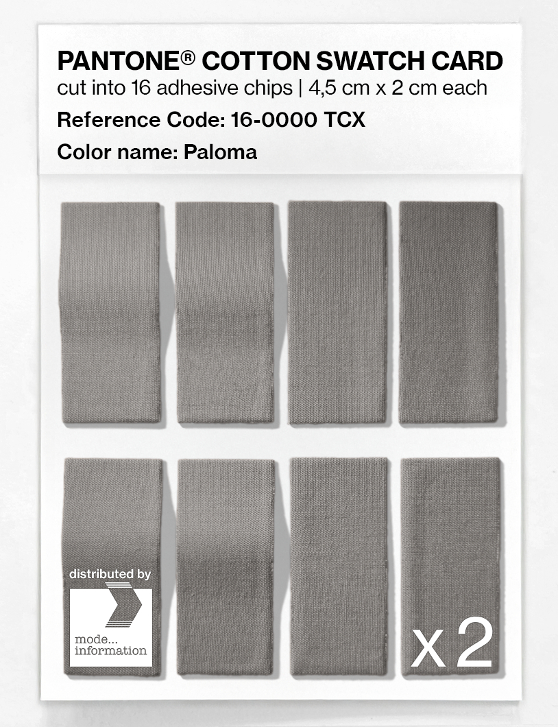 Product image 5 of the product “PANTONE® COTTON SWATCH CARD 16-0000 TCX Paloma ”