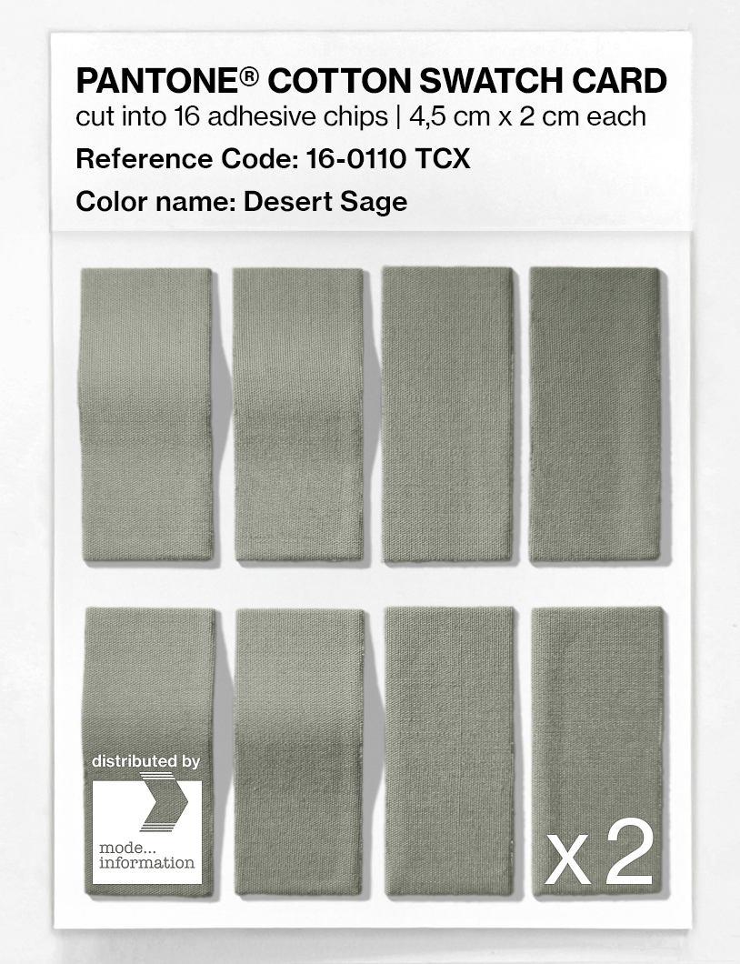 Artikelbild 5 des Artikels “PANTONE® COTTON SWATCH CARD 16-0110 TCX Desert Sage “