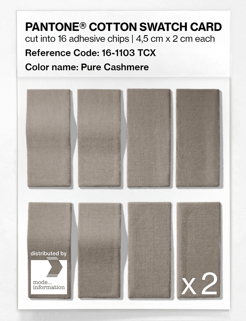 Product image 5 of the product “PANTONE® COTTON SWATCH CARD 16-1103 TCX Pure Cashmere ”