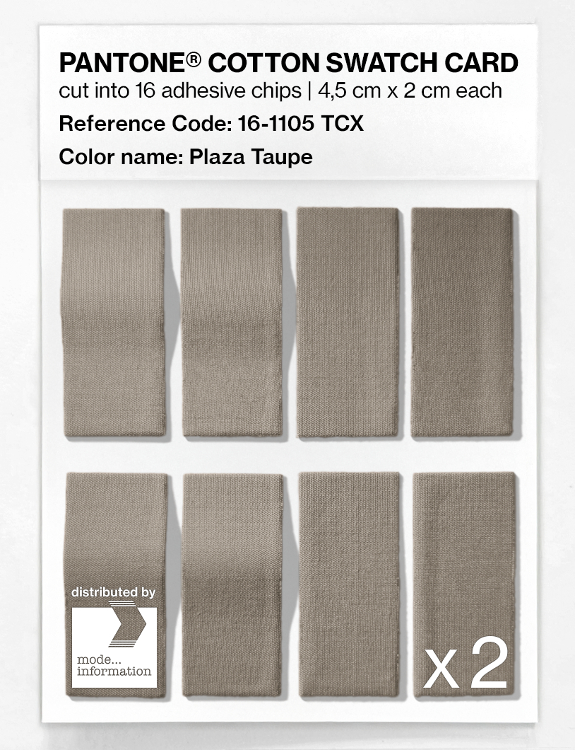 Product image 5 of the product “PANTONE® COTTON SWATCH CARD 16-1105 TCX Plaza Taupe ”
