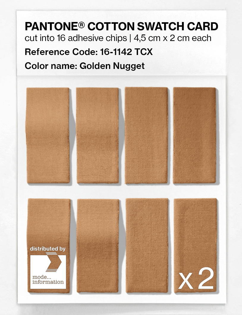Product image 5 of the product “PANTONE® COTTON SWATCH CARD 16-1142 TCX Golden Nugget ”