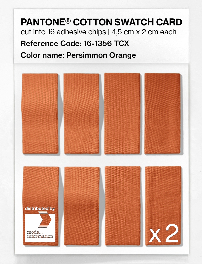 Product image 5 of the product “PANTONE® COTTON SWATCH CARD 16-1356 TCX Persimmon Orange ”