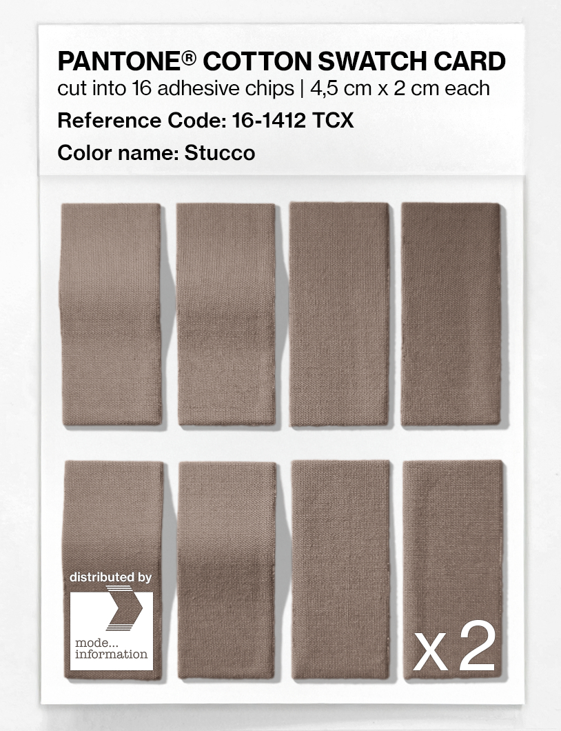 Product image 5 of the product “PANTONE® COTTON SWATCH CARD 16-1412 TCX Stucco ”