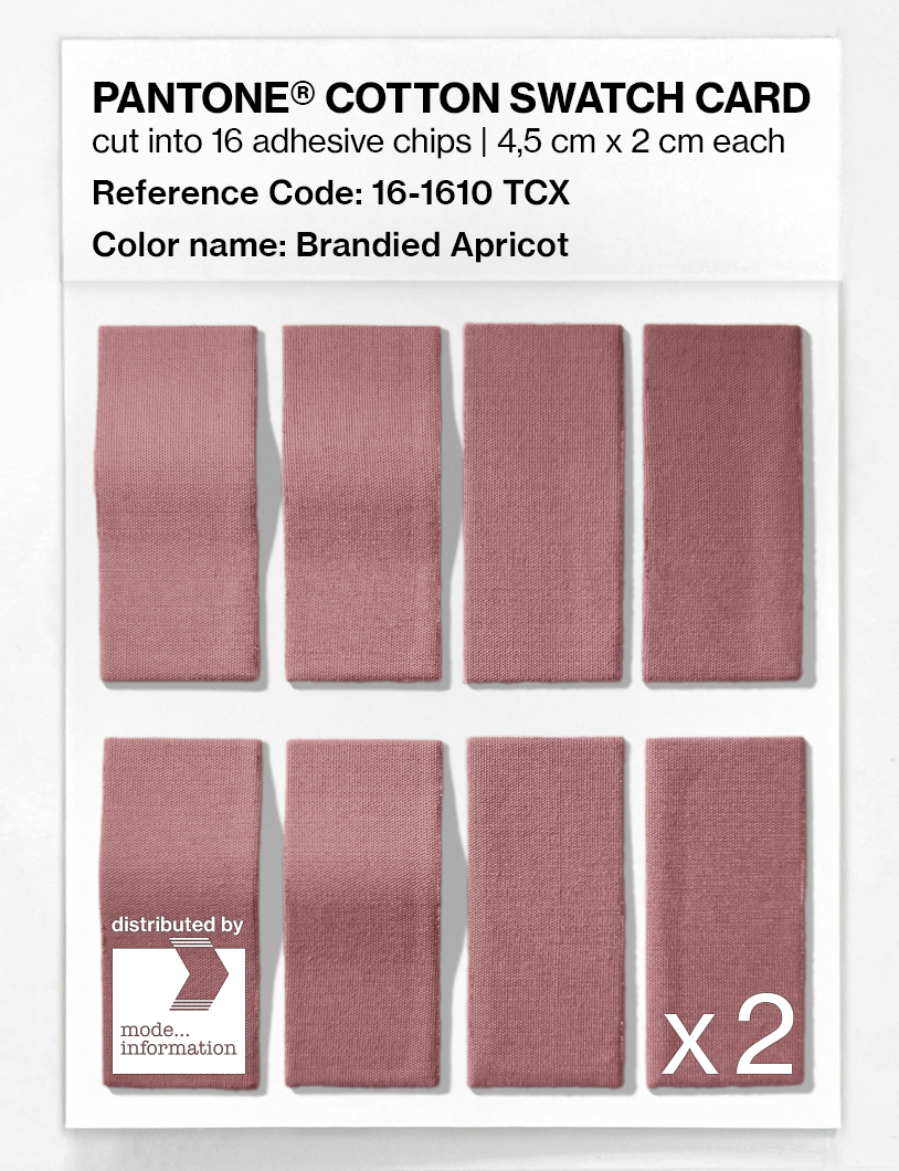 Product image 5 of the product “PANTONE® COTTON SWATCH CARD 16-1610 TCX Brandied Apricot ”