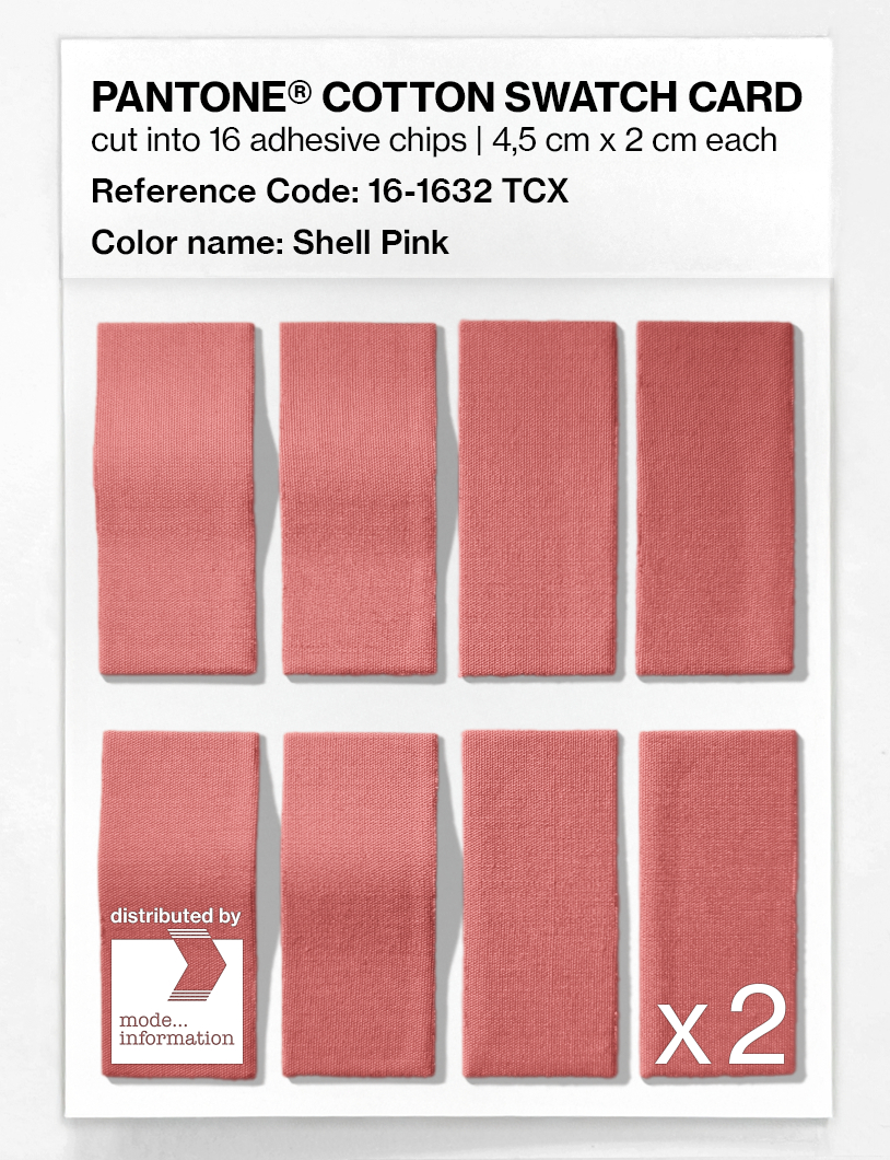 Product image 5 of the product “PANTONE® COTTON SWATCH CARD 16-1632 TCX Shell Pink ”